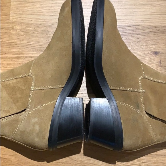 ACNE STUDIOS - Sand Beige Suede Ankle Boots - Picture 11 of 16